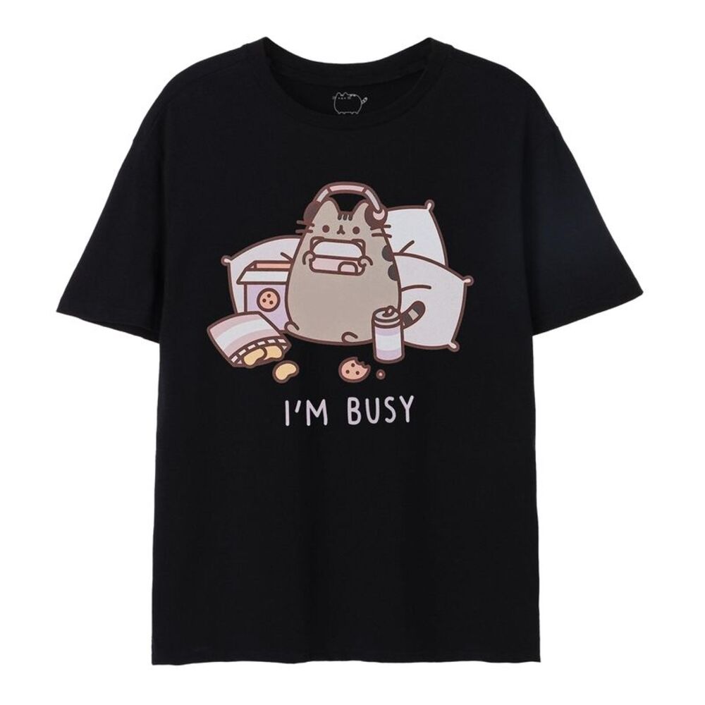 Pusheen Unisex Adult I�'m Busy Short-Sleeved T-Shirt / Black